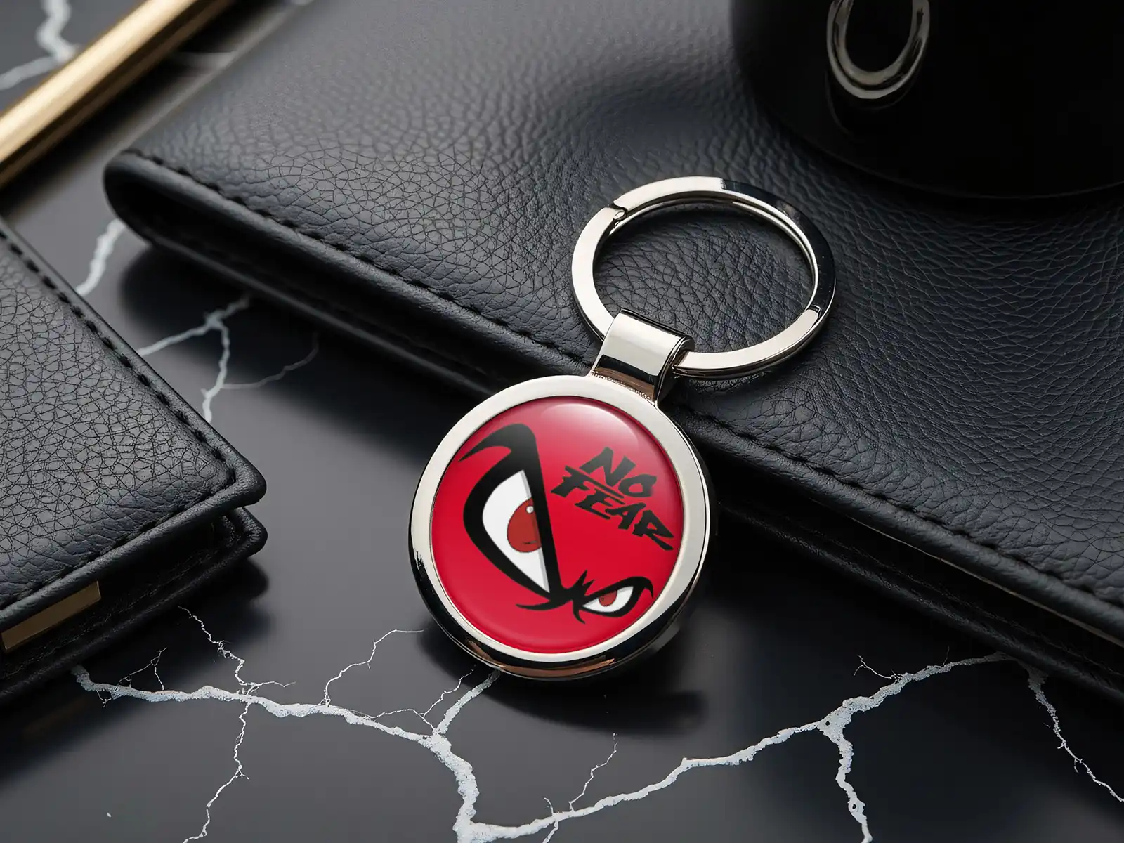 Personalised Keyfob Metallic Style Design